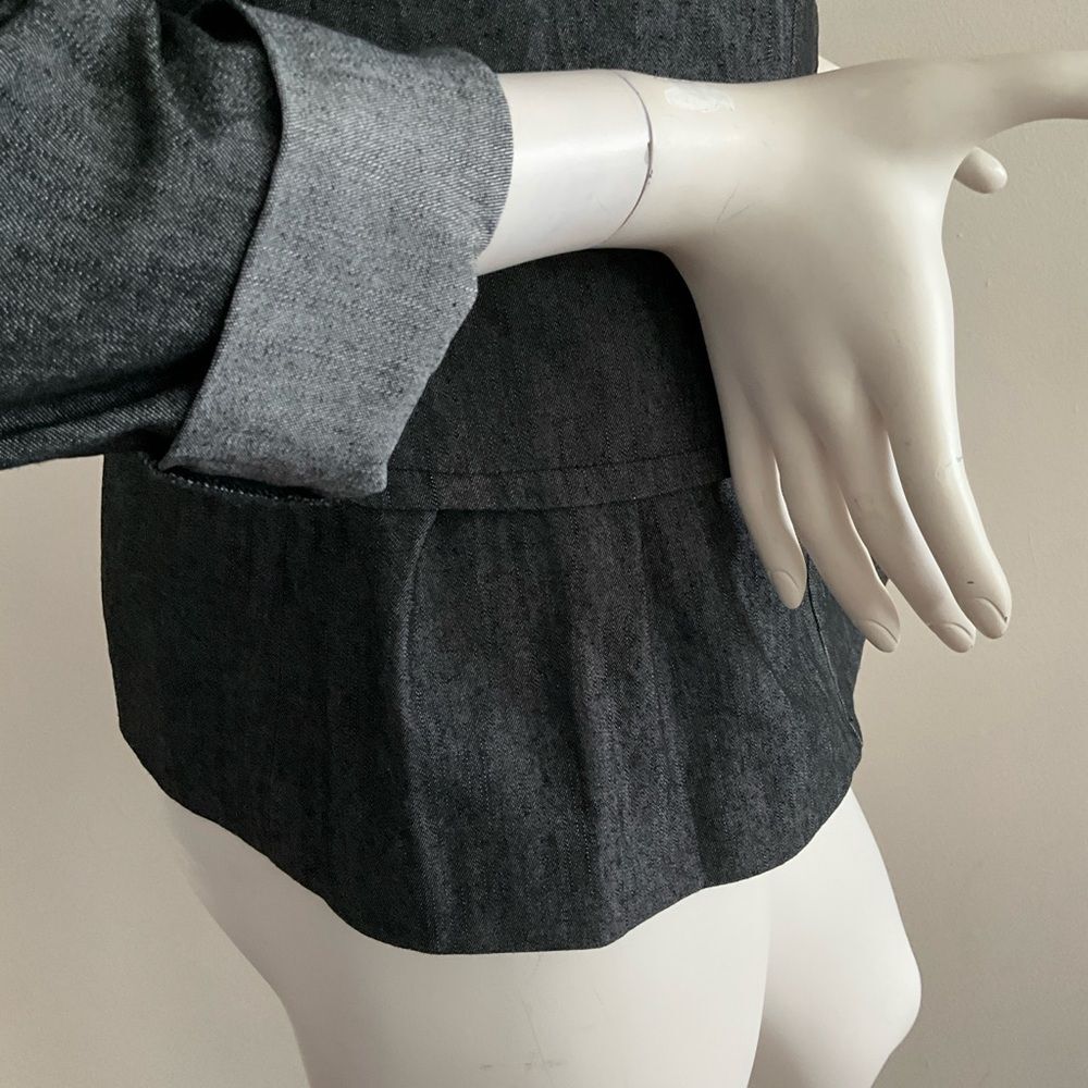 Sandro Sportswear Peplum Double Breasted Jacket Black M - Picture 7 of 11